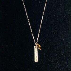 Tiffany & Co. Sterling Pendant with Amber Charm